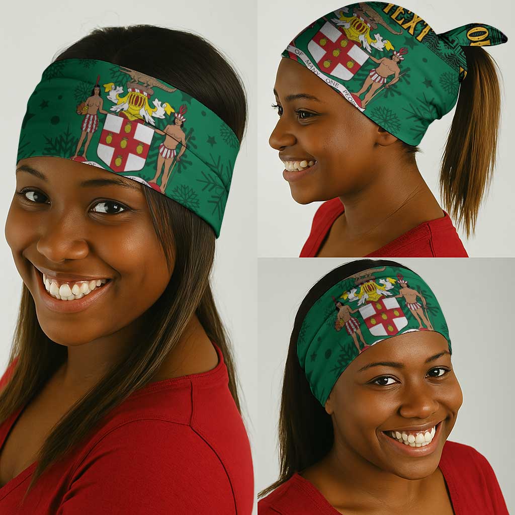 Personalized Afro-Jamaicans Merri Crissmuss Neck Gaiter Coat Of Arms - Xmas LT18