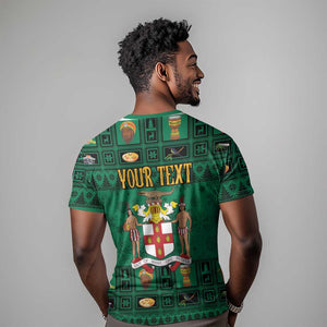 Personalized Afro-Jamaicans Merri Crissmuss T shirt Coat Of Arms - Xmas