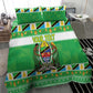 Personalized Afro Tanzania Christmas Bedding Set Heri ya Krismasi With Coat Of Arms