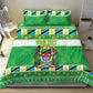 Personalized Afro Tanzania Christmas Bedding Set Heri ya Krismasi With Coat Of Arms