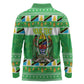Personalized Afro Tanzania Christmas Long Sleeve Polo Shirt Heri ya Krismasi With Coat Of Arms