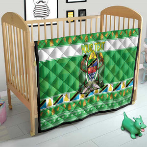 Personalized Afro Tanzania Christmas Quilt Heri ya Krismasi With Coat Of Arms