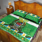 Personalized Afro Tanzania Christmas Quilt Bed Set Heri ya Krismasi With Coat Of Arms
