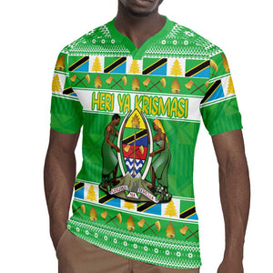 Personalized Afro Tanzania Christmas Rugby Jersey Heri ya Krismasi With Coat Of Arms