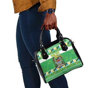 Personalized Afro Tanzania Christmas Shoulder Handbag Heri ya Krismasi With Coat Of Arms