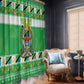 Personalized Afro Tanzania Christmas Window Curtain Heri ya Krismasi With Coat Of Arms