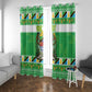 Personalized Afro Tanzania Christmas Window Curtain Heri ya Krismasi With Coat Of Arms