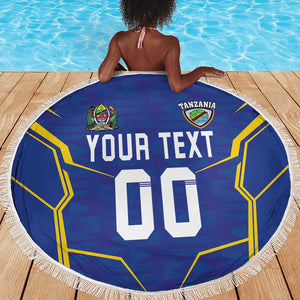 Custom Afro Tanzania Football Beach Blanket Taifa Stars Go Champion