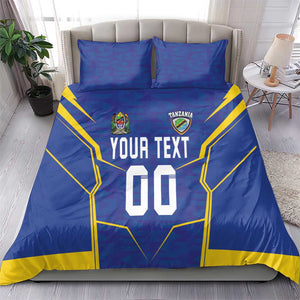 Custom Afro Tanzania Football Bedding Set Taifa Stars Go Champion