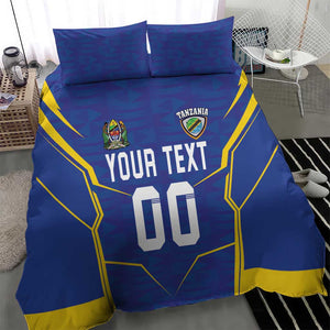 Custom Afro Tanzania Football Bedding Set Taifa Stars Go Champion