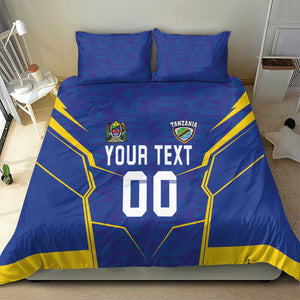 Custom Afro Tanzania Football Bedding Set Taifa Stars Go Champion