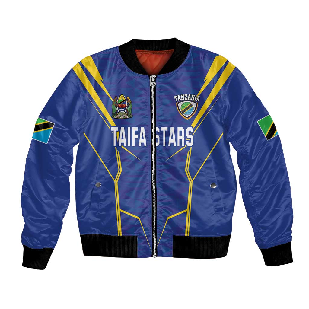 Custom Afro Tanzania Football Bomber Jacket Taifa Stars Go Champion