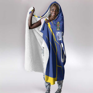 Custom Afro Tanzania Football Hooded Blanket Taifa Stars Go Champion