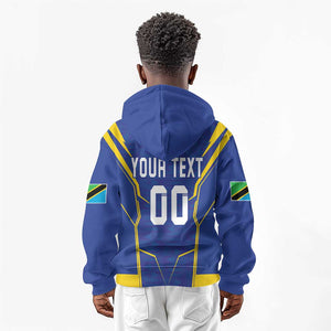 Custom Afro Tanzania Football Kid Hoodie Taifa Stars Go Champion