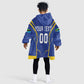Custom Afro Tanzania Football Kid Wearable Blanket Hoodie Taifa Stars Go Champion