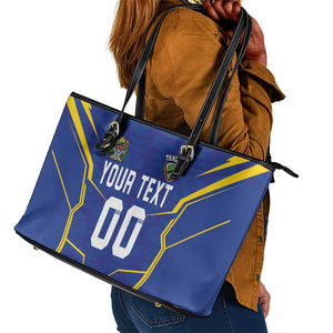 Custom Afro Tanzania Football Leather Tote Bag Taifa Stars Go Champion