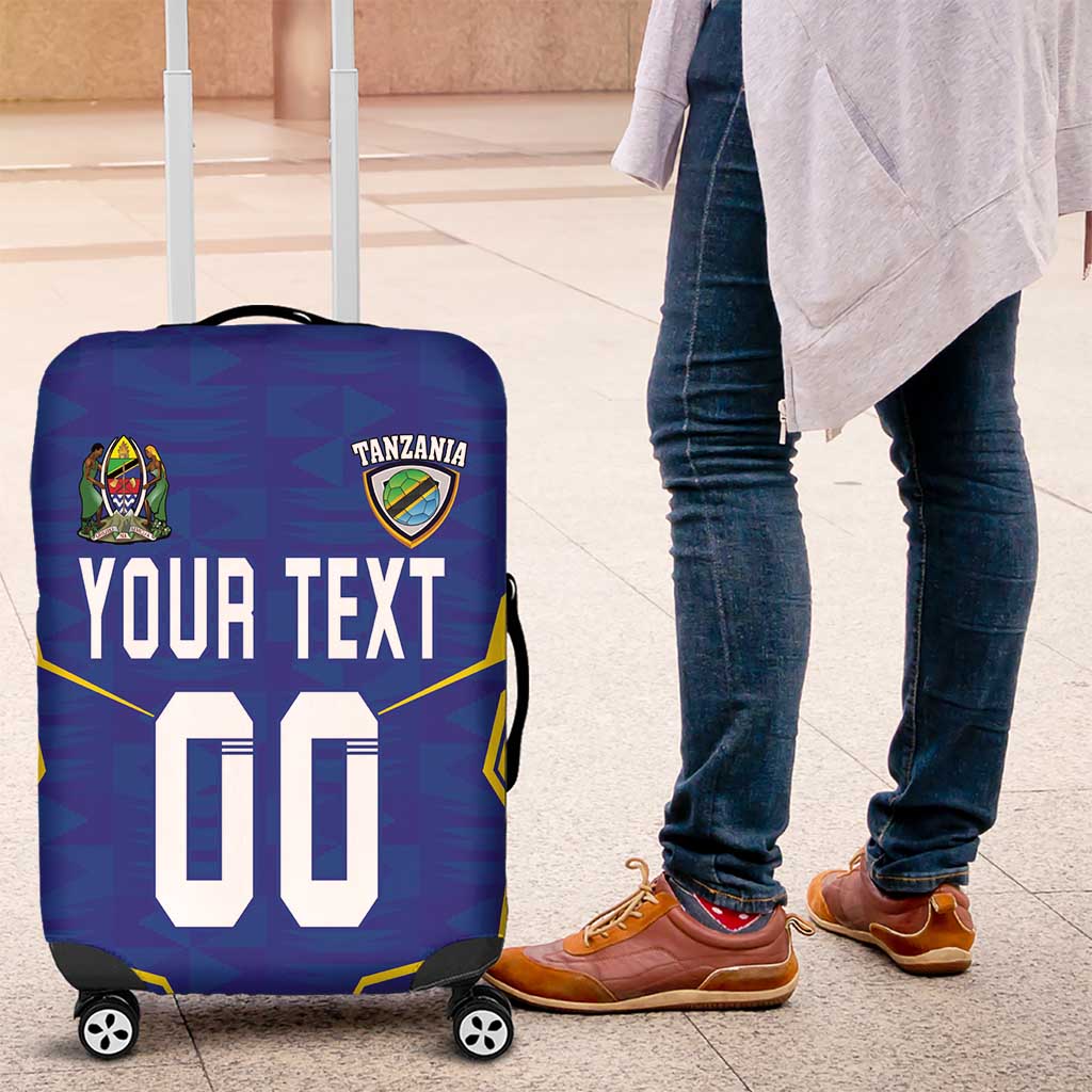 Custom Afro Tanzania Football Luggage Cover Taifa Stars Go Champion