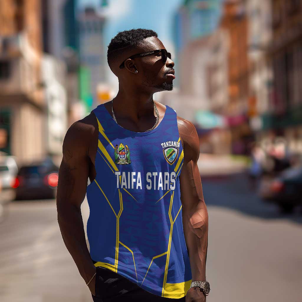 Custom Afro Tanzania Football Men Tank Top Taifa Stars Go Champion