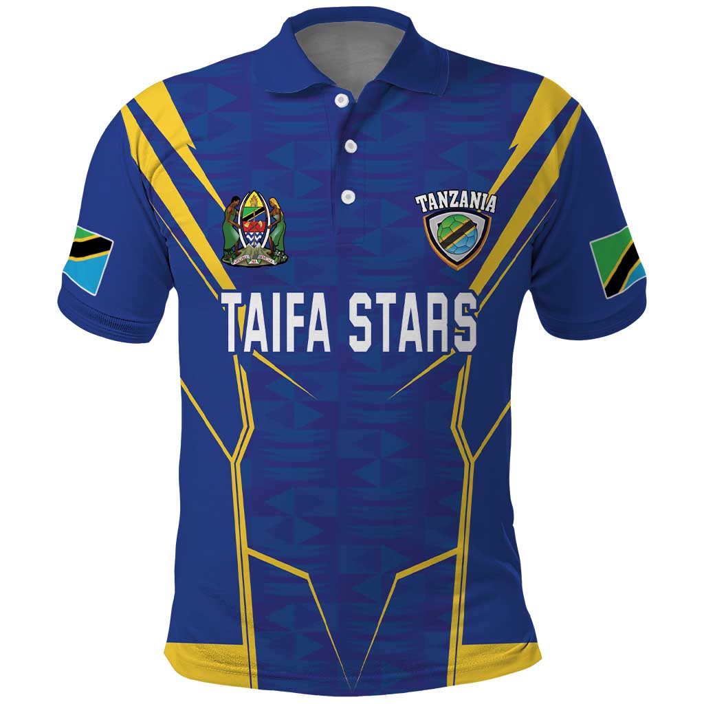 Custom Afro Tanzania Football Polo Shirt Taifa Stars Go Champion