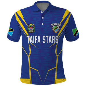 Custom Afro Tanzania Football Polo Shirt Taifa Stars Go Champion