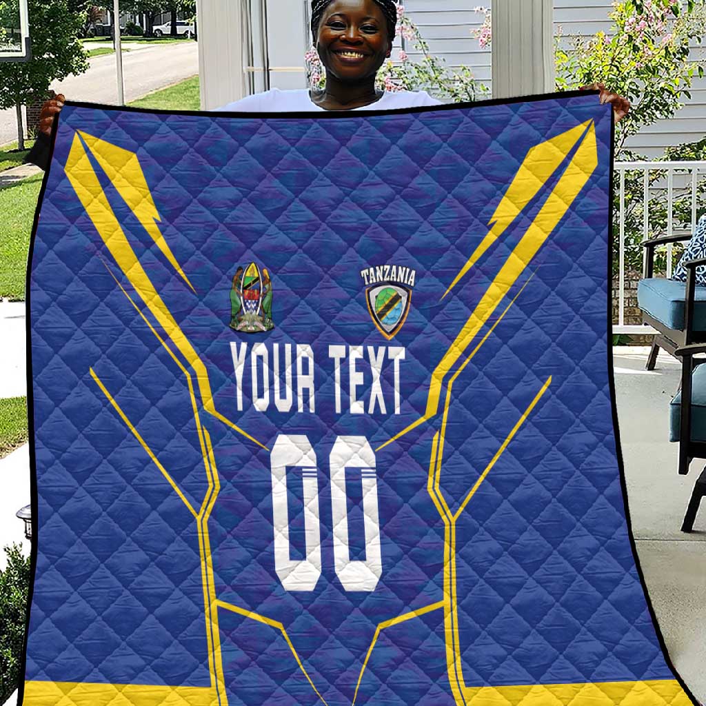 Custom Afro Tanzania Football Quilt Taifa Stars Go Champion