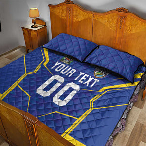 Custom Afro Tanzania Football Quilt Bed Set Taifa Stars Go Champion