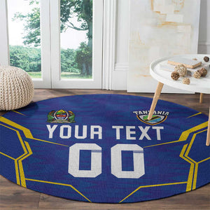 Custom Afro Tanzania Football Round Carpet Taifa Stars Go Champion