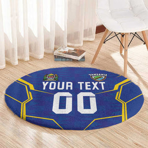 Custom Afro Tanzania Football Round Carpet Taifa Stars Go Champion