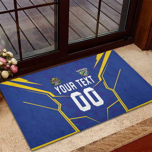 Custom Afro Tanzania Football Rubber Doormat Taifa Stars Go Champion