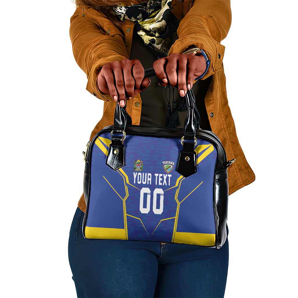 Custom Afro Tanzania Football Shoulder Handbag Taifa Stars Go Champion