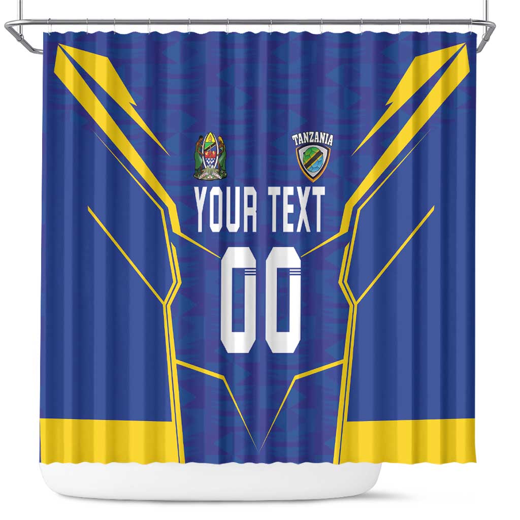 Custom Afro Tanzania Football Shower Curtain Taifa Stars Go Champion