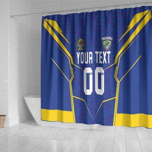 Custom Afro Tanzania Football Shower Curtain Taifa Stars Go Champion