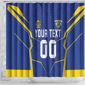 Custom Afro Tanzania Football Shower Curtain Taifa Stars Go Champion