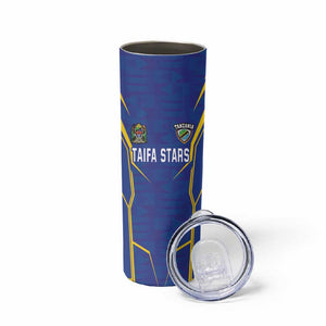 Custom Afro Tanzania Football Skinny Tumbler Taifa Stars Go Champion