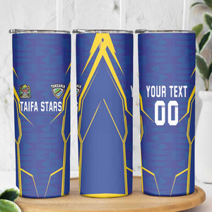 Custom Afro Tanzania Football Skinny Tumbler Taifa Stars Go Champion