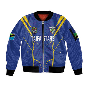 Custom Afro Tanzania Football Sleeve Zip Bomber Jacket Taifa Stars Go Champion