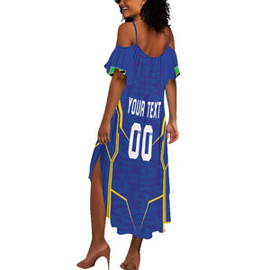 Custom Afro Tanzania Football Summer Maxi Dress Taifa Stars Go Champion