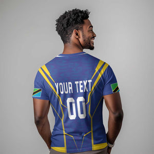 Custom Afro Tanzania Football T shirt Taifa Stars Go Champion