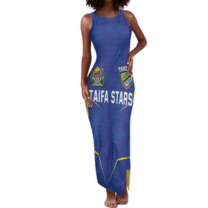 Custom Afro Tanzania Football Tank Maxi Dress Taifa Stars Go Champion