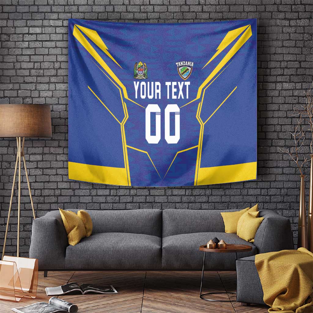 Custom Afro Tanzania Football Tapestry Taifa Stars Go Champion