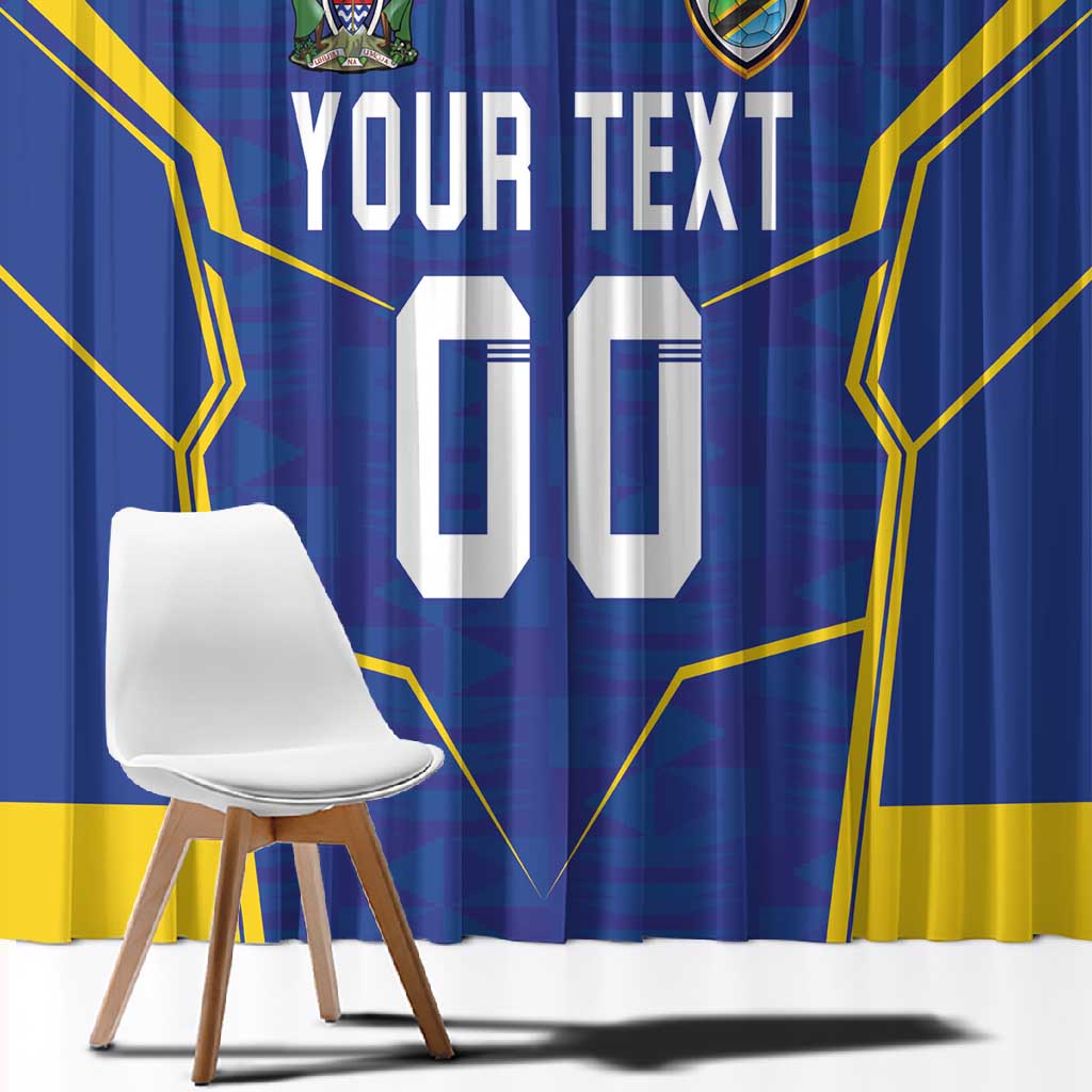Custom Afro Tanzania Football Window Curtain Taifa Stars Go Champion