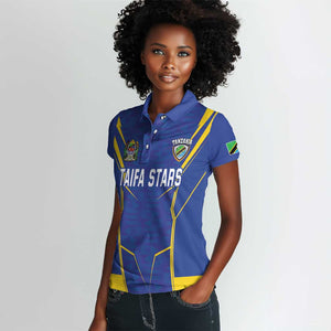 Custom Afro Tanzania Football Women Polo Shirt Taifa Stars Go Champion