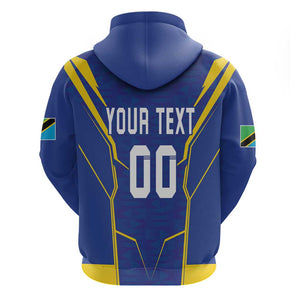 Custom Afro Tanzania Football Zip Hoodie Taifa Stars Go Champion