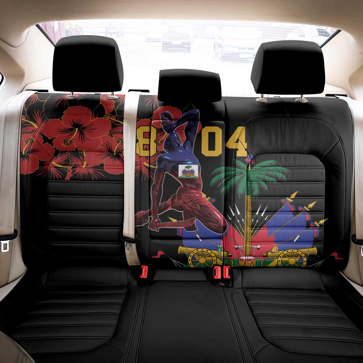 Afro-Haitians Negre Marron Back Car Seat Cover Libete Egalite Fratenite - undefined