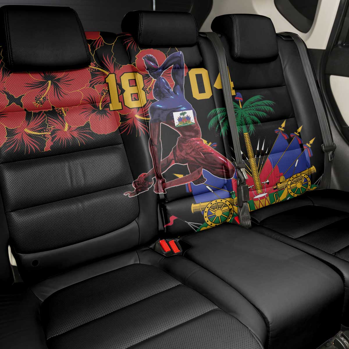 Afro-Haitians Negre Marron Back Car Seat Cover Libete Egalite Fratenite - undefined