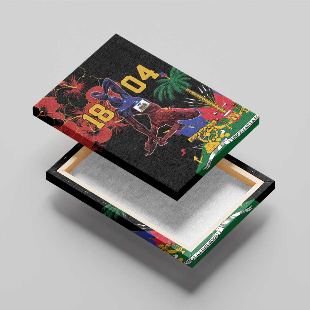 Afro-Haitians Negre Marron Canvas Wall Art Libete Egalite Fratenite - African Pride