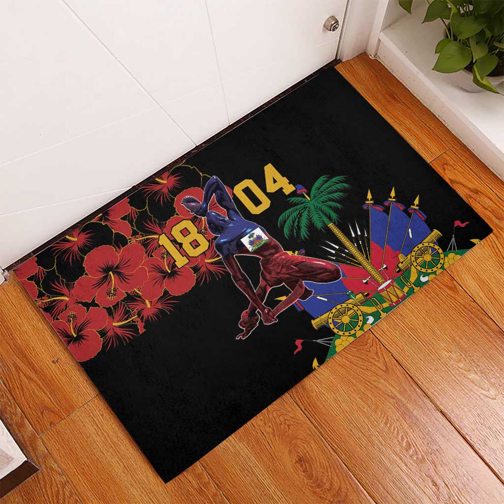 Afro-Haitians Negre Marron Rubber Doormat Libete Egalite Fratenite - African Pride