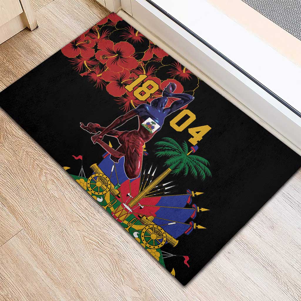 Afro-Haitians Negre Marron Rubber Doormat Libete Egalite Fratenite - African Pride