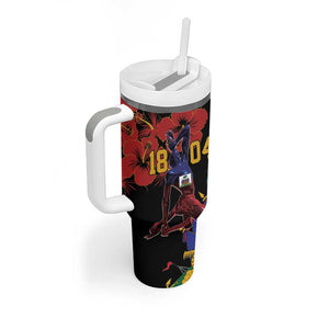 Afro-Haitians Negre Marron Tumbler With Handle Libete Egalite Fratenite - African Pride