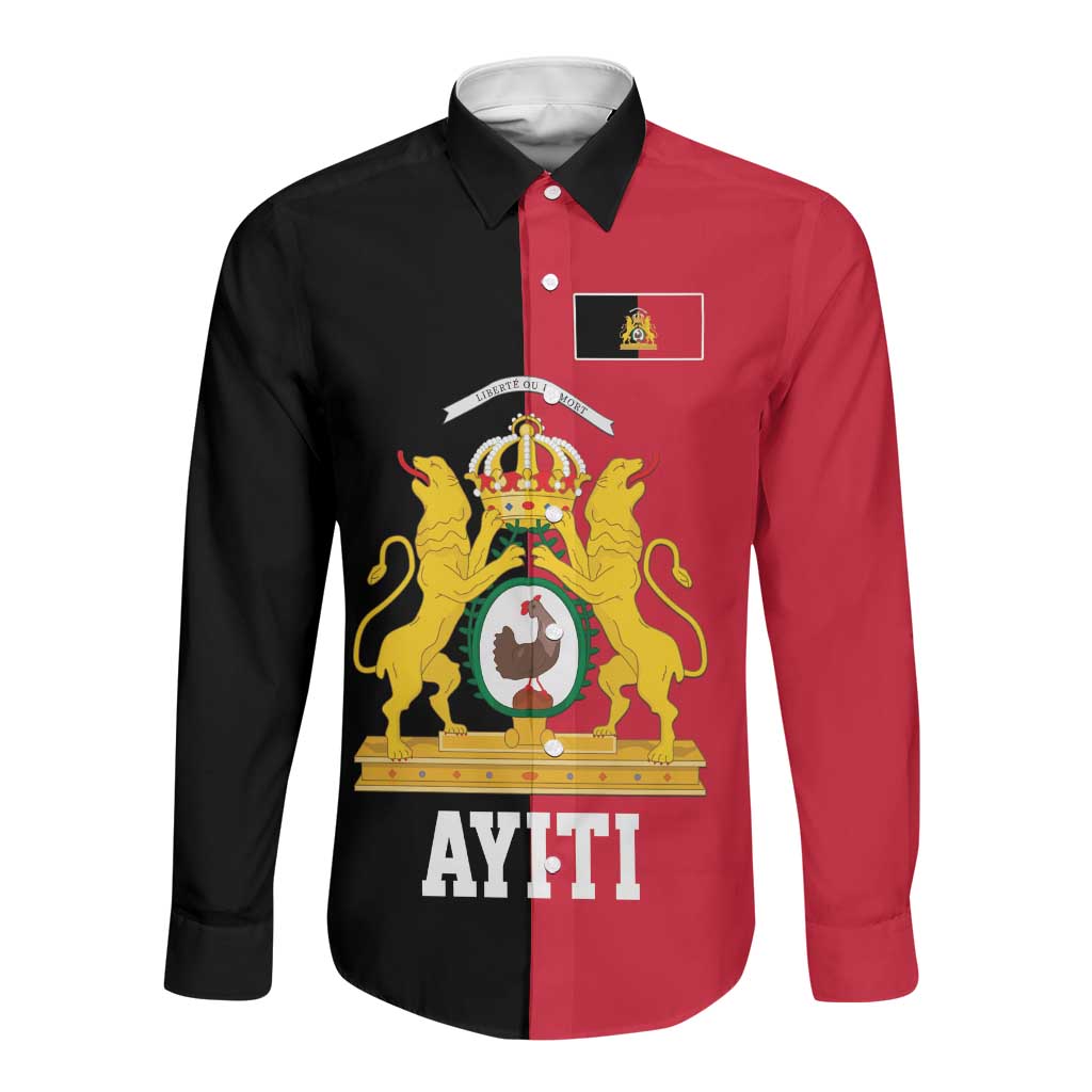 First Empire Afro-Haitians 1804-1806 Long Sleeve Button Shirt Liberte ou la Mort - African Pride